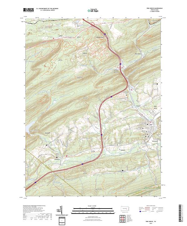 Pine Grove, PA — USGS 7.5-minute topo (2023)