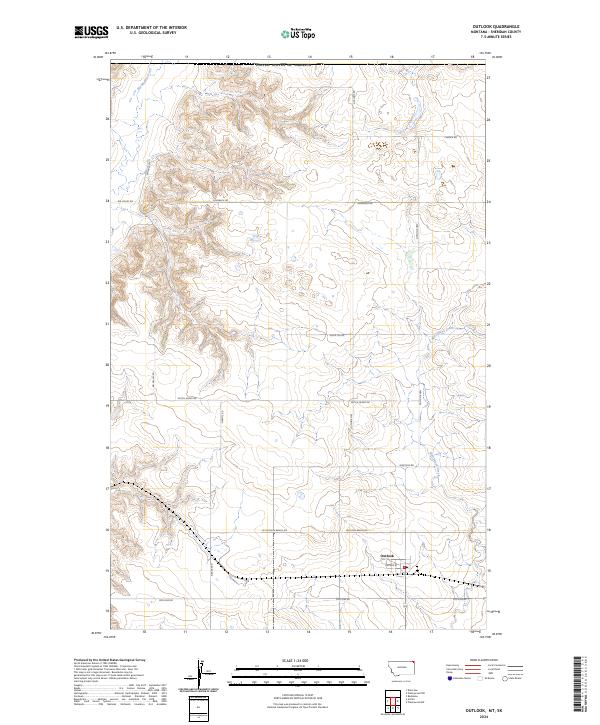 Outlook, MT-SK — USGS 7.5-minute topo (2024)