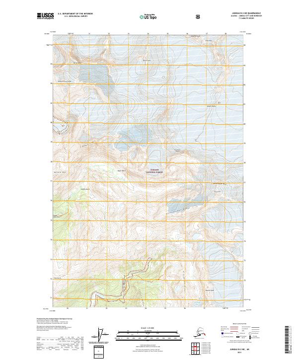 Juneau B-2 NE, AK — USGS 7.5-minute topo (2021)