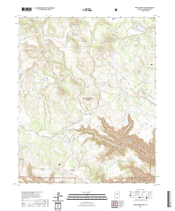 White Horse Lake, AZ — USGS 7.5-minute topo (2021)