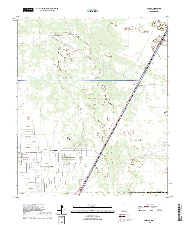 Newman, NM-TX — USGS 7.5-minute topo (2023)