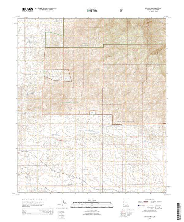 Rincon Peak, AZ — USGS 7.5-minute topo (2026)