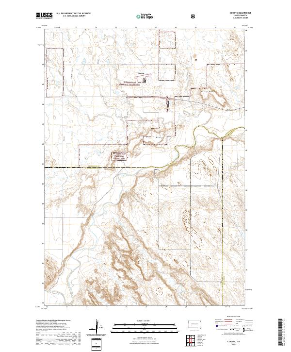 Conata, SD — USGS 7.5-minute topo (2021)