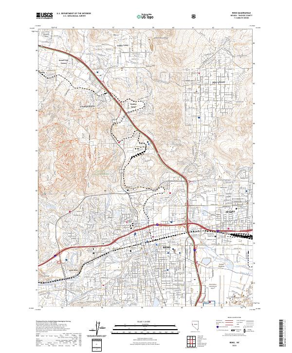 Reno, NV — USGS 7.5-minute topo (2023)