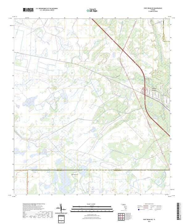 Fort Drum NW, FL — USGS 7.5-minute topo (2024)