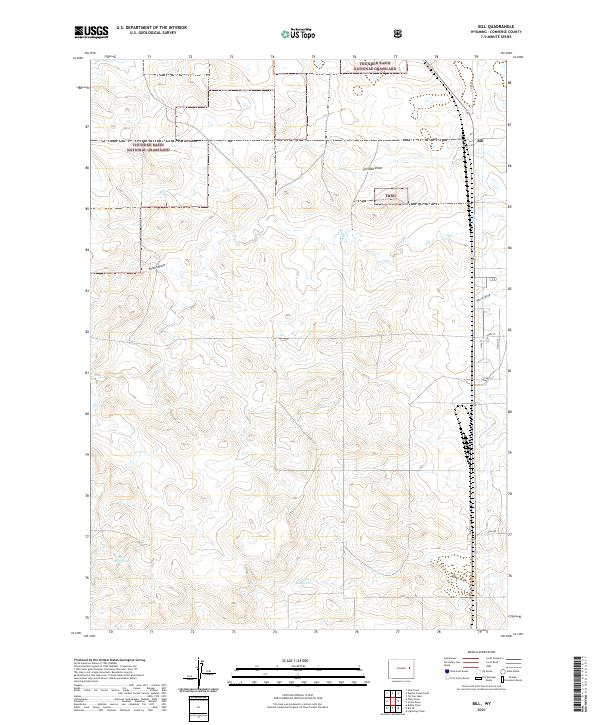 Bill, WY — USGS 7.5-minute topo (2021)