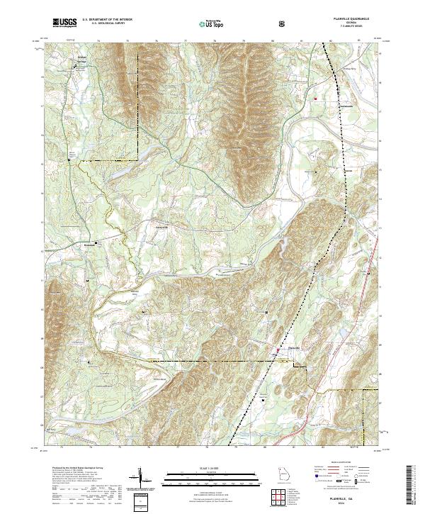 Plainville, GA — USGS 7.5-minute topo (2024)