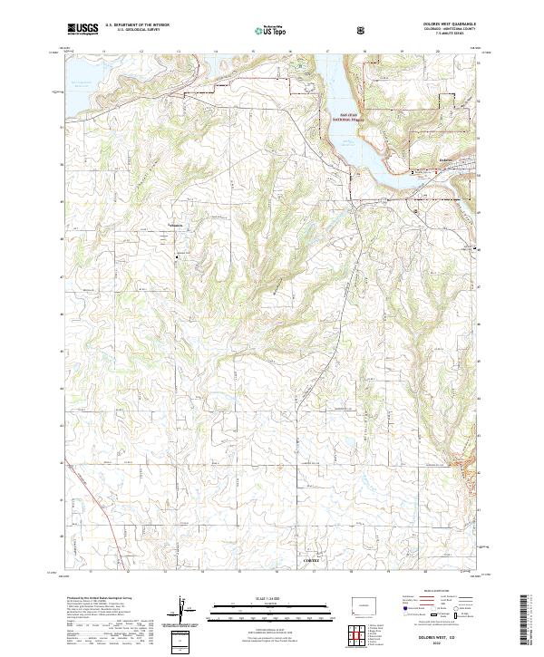 Dolores West, CO — USGS 7.5-minute topo (2022)