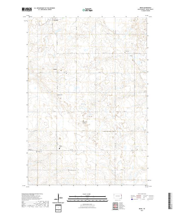 Bemis, SD — USGS 7.5-minute topo (2021)