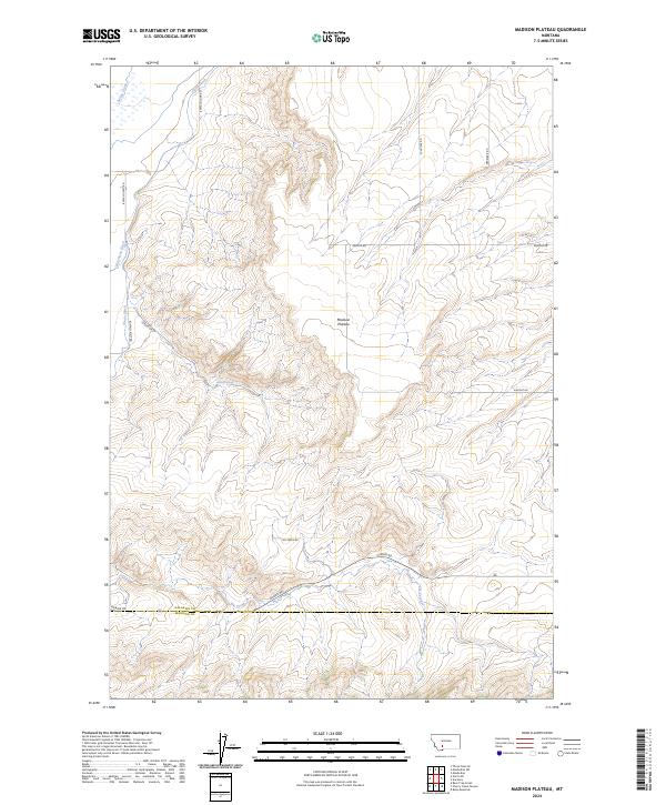 Madison Plateau, MT — USGS 7.5-minute topo (2024)
