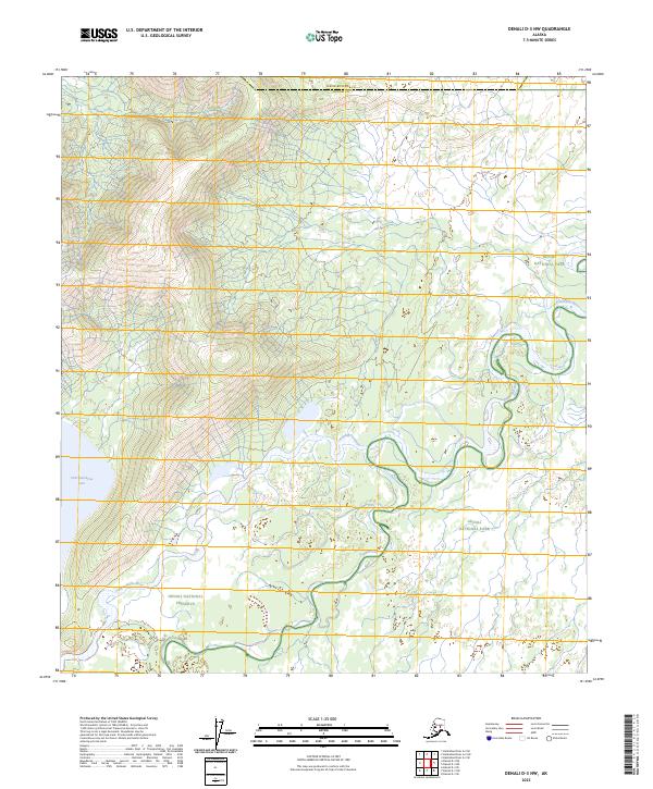 Denali D-3 NW, AK — USGS 7.5-minute topo (2023)