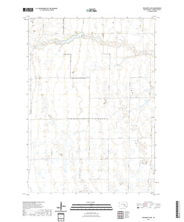 Wilmarth Lake, SD — USGS 7.5-minute topo (2021)