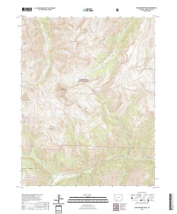 Uncompahgre Peak, CO — USGS 7.5-minute topo (2022)