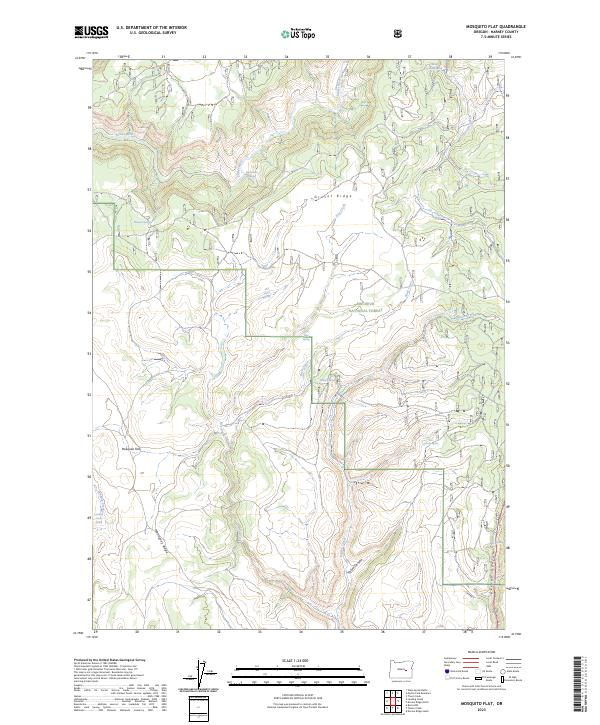 Mosquito Flat, OR — USGS 7.5-minute topo (2023)