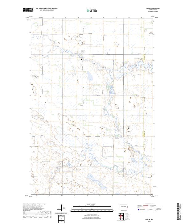 Hamlin, ND — USGS 7.5-minute topo (2024)