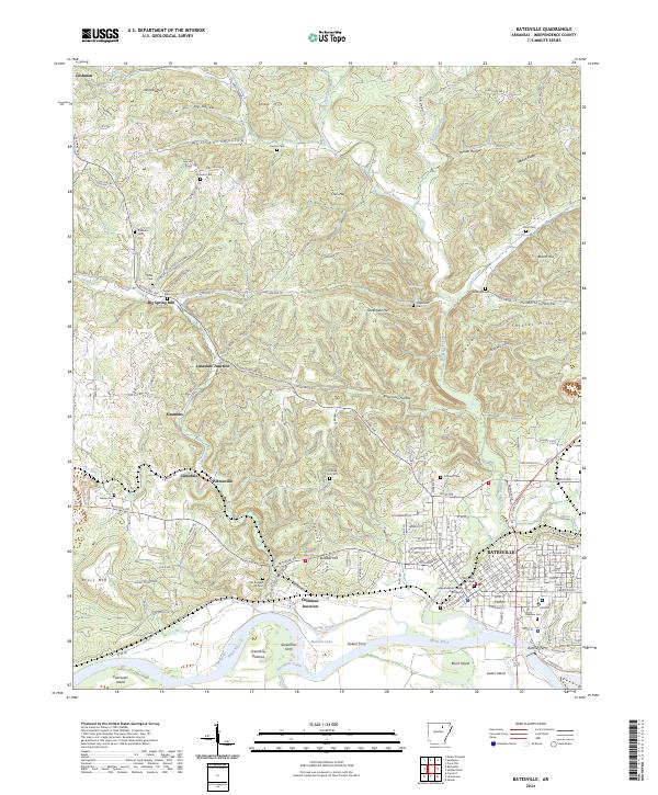 Batesville, AR — USGS 7.5-minute topo (2024)