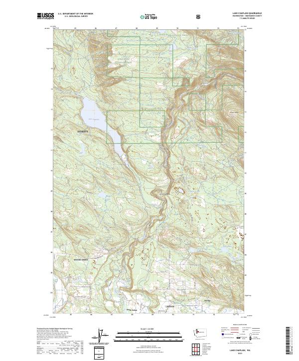 Lake Chaplain, WA — USGS 7.5-minute topo (2023)