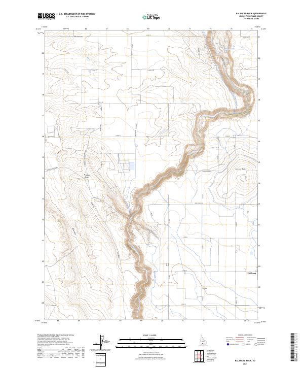 Balanced Rock, ID — USGS 7.5-minute topo (2024)