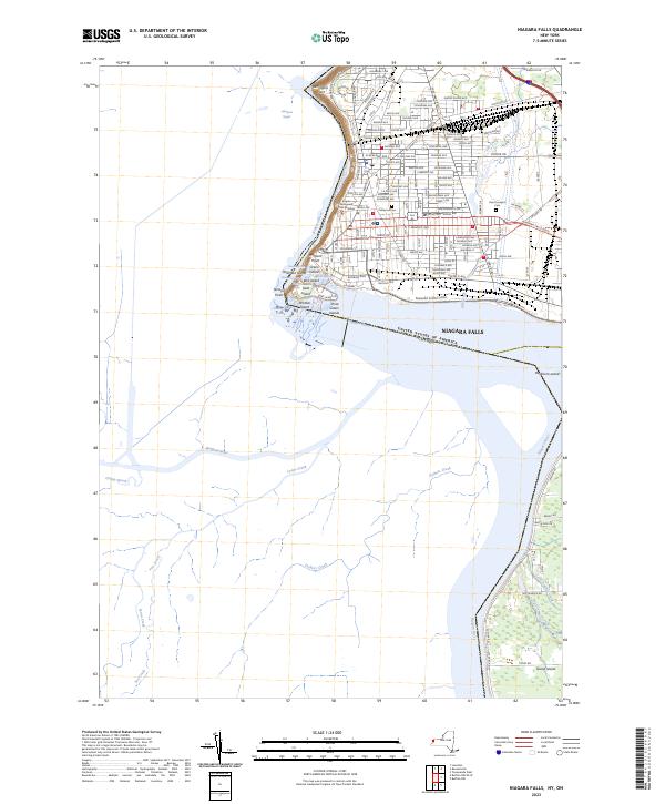 Niagara Falls, NY-ON — USGS 7.5-minute topo (2023)