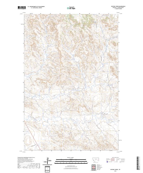 Whitney Creek, MT — USGS 7.5-minute topo (2024)