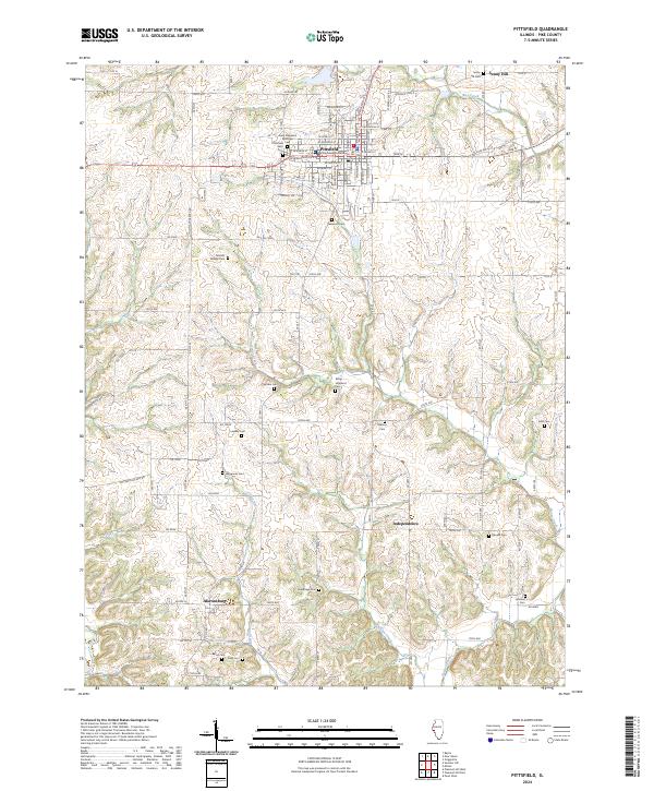 Pittsfield, IL — USGS 7.5-minute topo (2024)