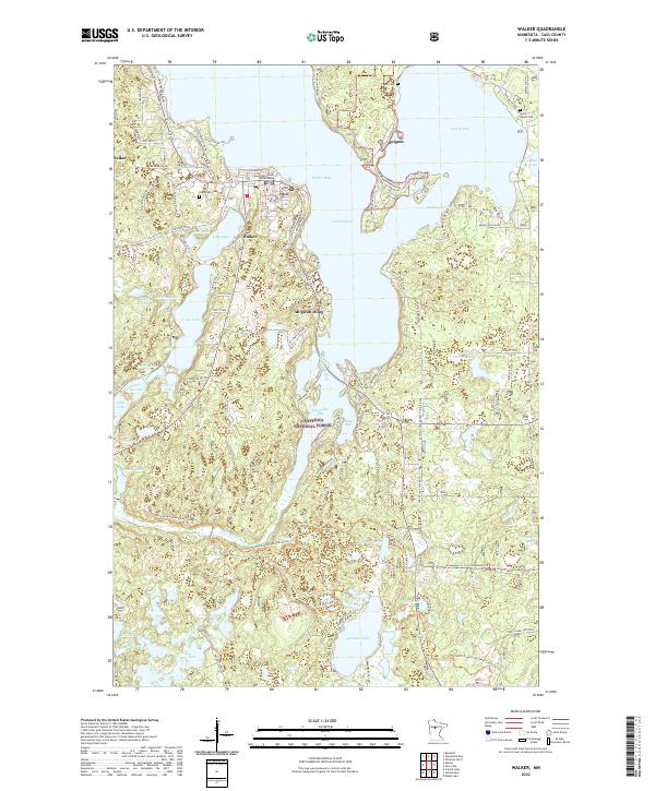 Walker, MN — USGS 7.5-minute topo (2022)