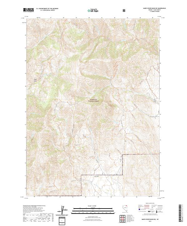 Marys River Basin NE, NV — USGS 7.5-minute topo (2021)