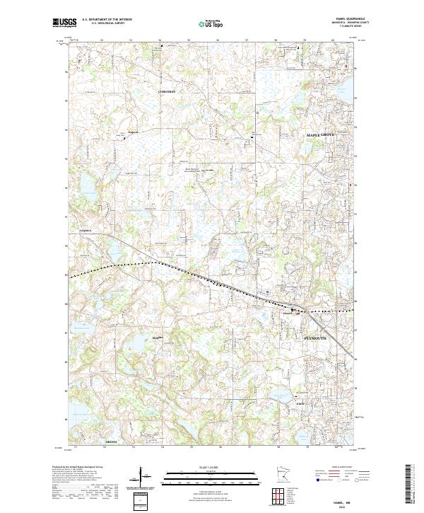 Hamel, MN — USGS 7.5-minute topo (2022)