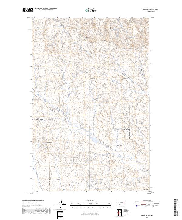 Biscuit Butte, MT — USGS 7.5-minute topo (2024)