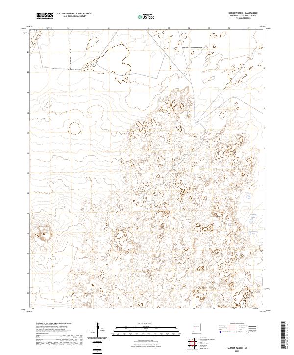 Harriet Ranch, NM — USGS 7.5-minute topo (2023)