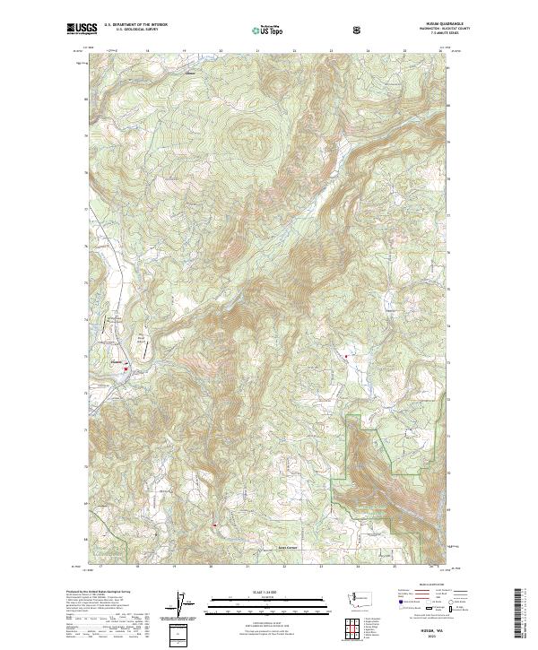 Husum, WA — USGS 7.5-minute topo (2023)