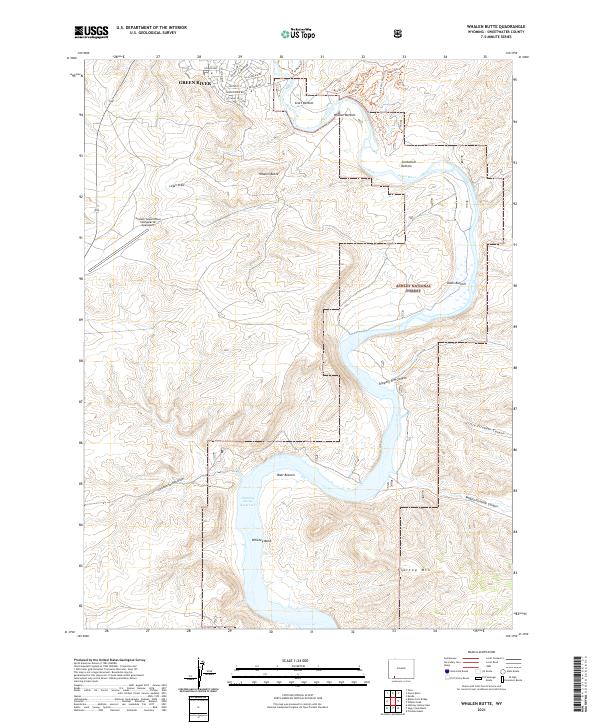 Whalen Butte, WY — USGS 7.5-minute topo (2021)