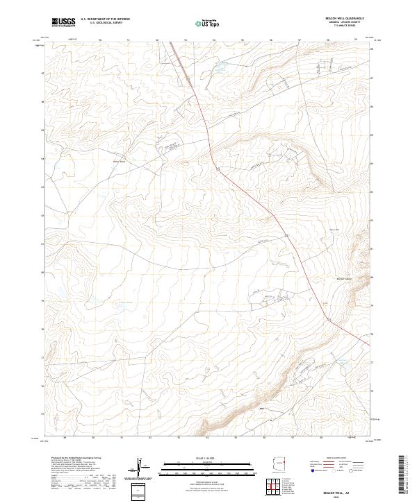 Beacon Well, AZ — USGS 7.5-minute topo (2021)