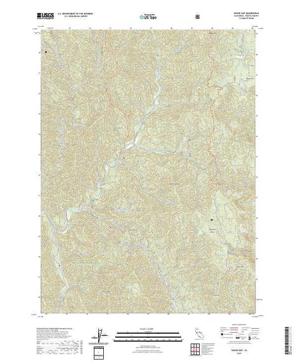 Goose Gap, CA — USGS 7.5-minute topo (2023)