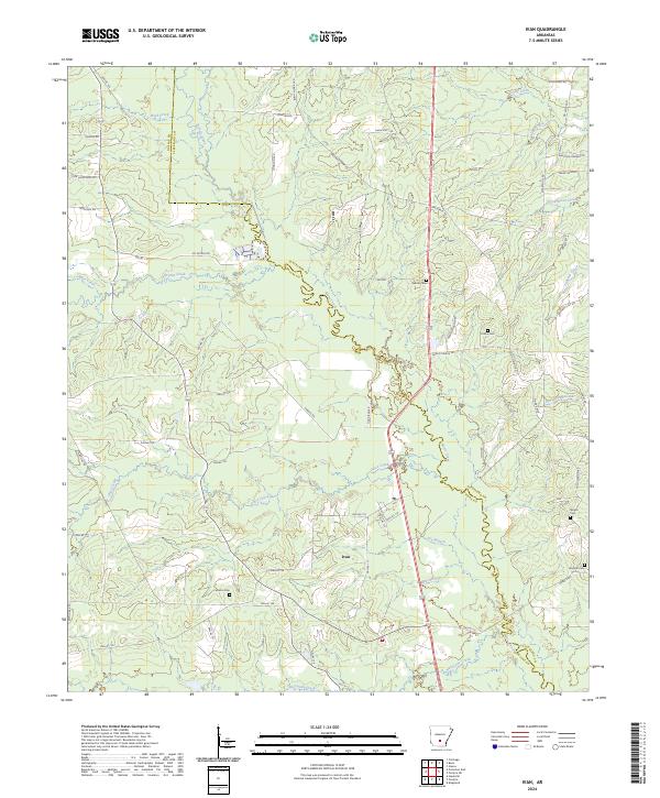 Ivan, AR — USGS 7.5-minute topo (2024)