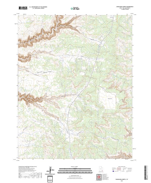 Cedar Mesa North, UT — USGS 7.5-minute topo (2023)