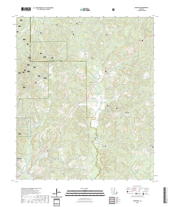 Langston, LA — USGS 7.5-minute topo (2024)