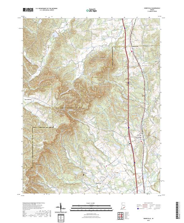 Henryville, IN — USGS 7.5-minute topo (2022)
