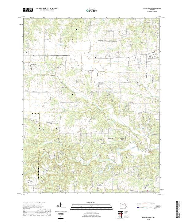 Warrenton NE, MO — USGS 7.5-minute topo (2021)