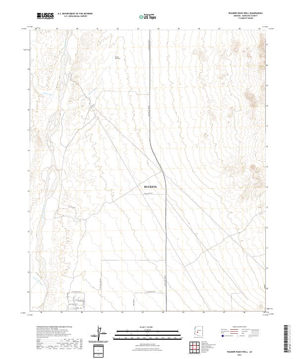 Wagner Wash Well, AZ — USGS 7.5-minute topo (2021)