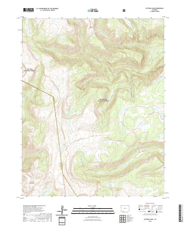 Victoria Lake, CO — USGS 7.5-minute topo (2022)
