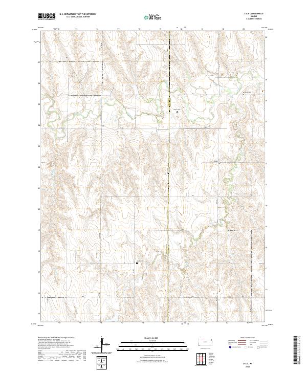 Lyle, KS — USGS 7.5-minute topo (2022)
