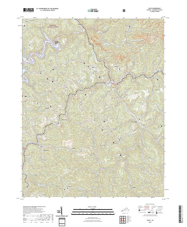 Haysi, VA — USGS 7.5-minute topo (2022)