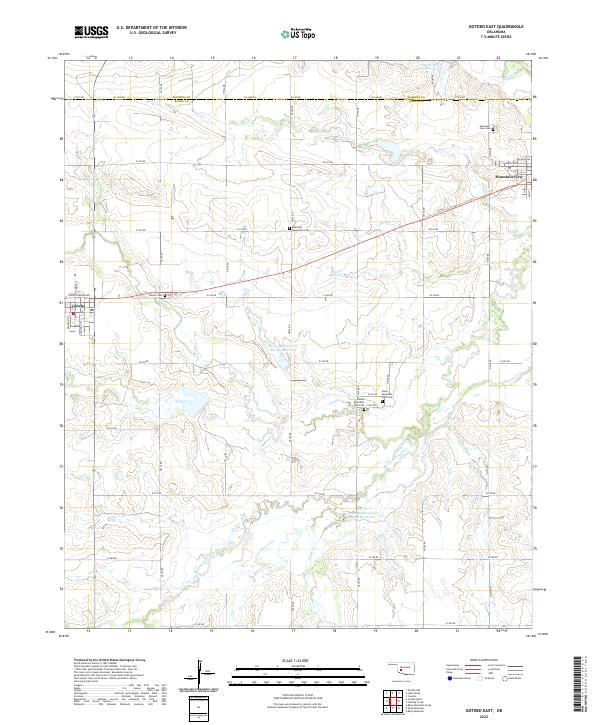 Gotebo East, OK — USGS 7.5-minute topo (2022)