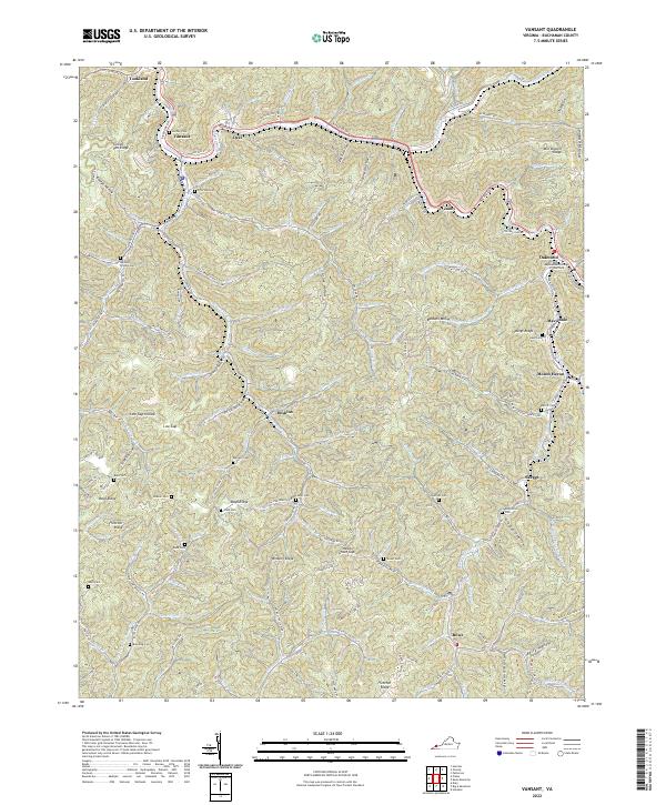 Vansant, VA — USGS 7.5-minute topo (2022)