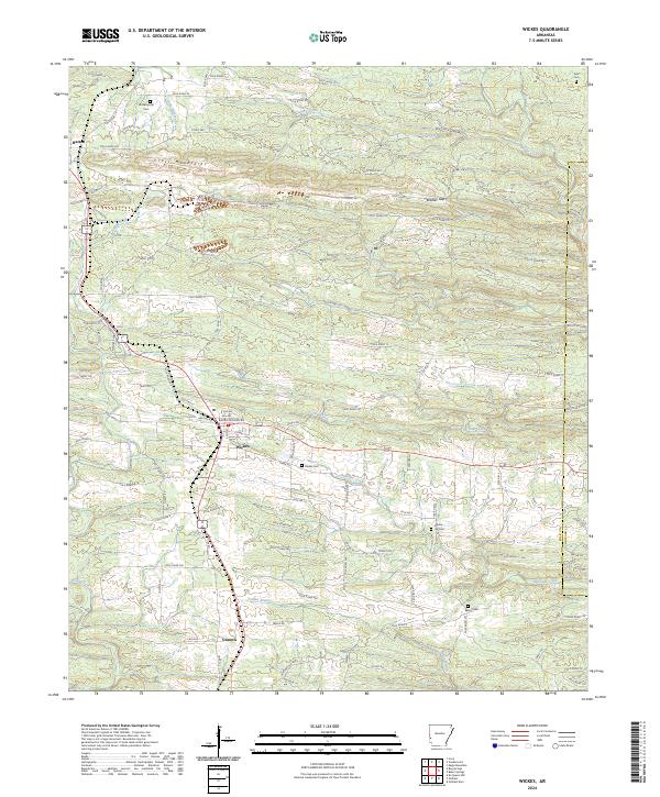 Wickes, AR — USGS 7.5-minute topo (2024)