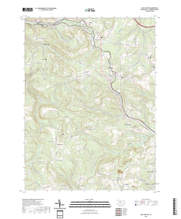 Wallaceton, PA — USGS 7.5-minute topo (2023)