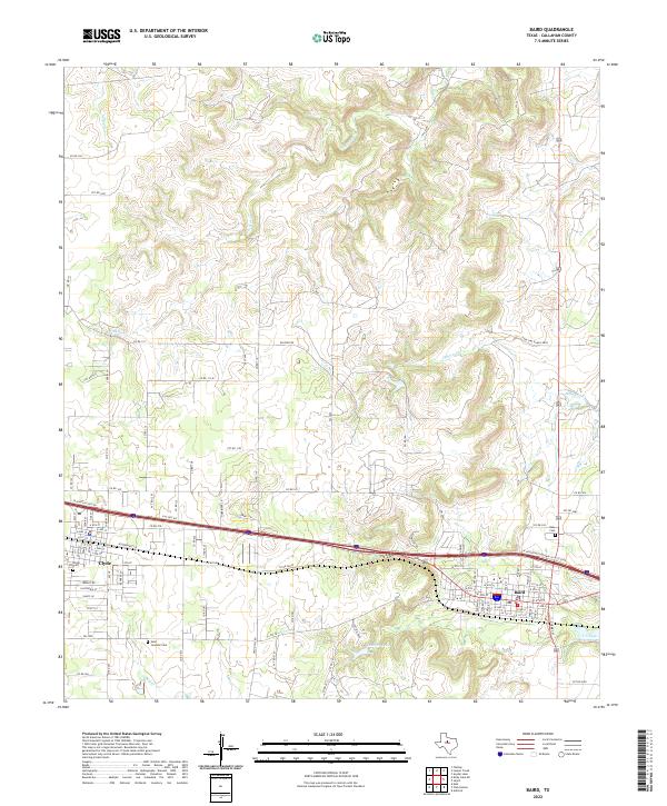 Baird, TX — USGS 7.5-minute topo (2022)