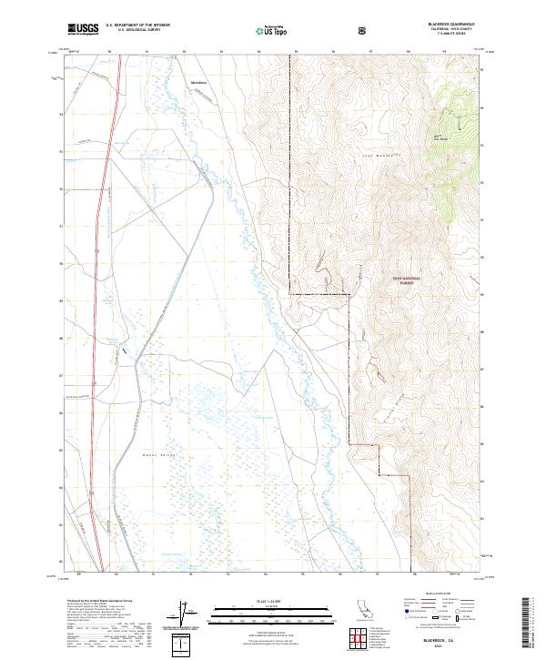 Blackrock, CA — USGS 7.5-minute topo (2021)