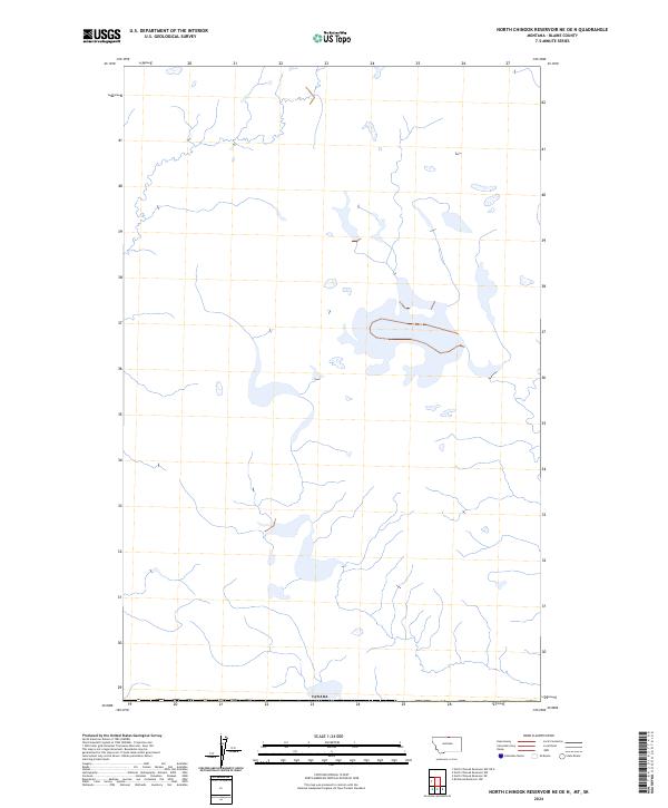 North Chinook Reservoir NE OE N, MT-SK — USGS 7.5-minute topo (2024)
